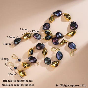 Perle baroque au lustre profond et aux reflets multicolores-