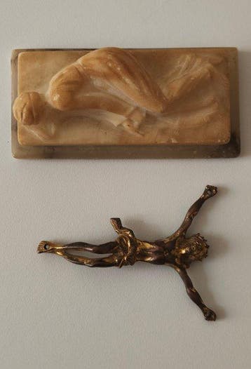 sculptuur, Corpus Christi - Santa Cecilia (2) - 11 cm -, Antiek en Kunst
