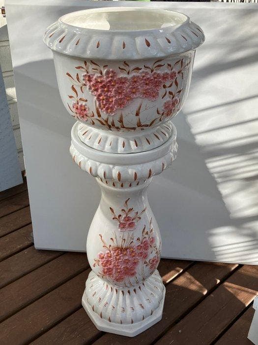 Jardinière - Porselein, Glazuur, Antiquités & Art, Antiquités | Verre & Cristal