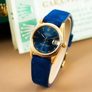 Rolex - Datejust 31 Blue Dial 18k Gold - 68278 - Unisexe -