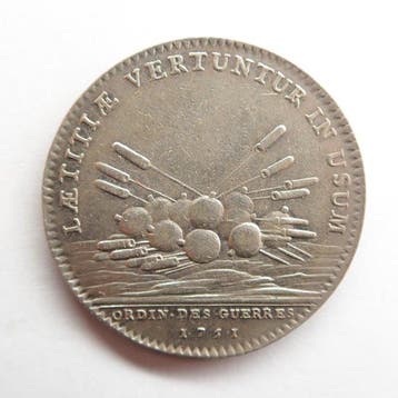 Frankrijk. Jeton en argent Louis XV. Ordinaire des guerres
