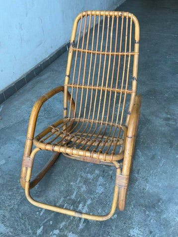 Chaise à bascule - Bambou, Rotin - Berceau à bascule en