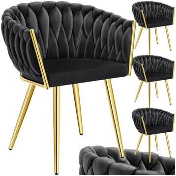 Set eetkamerstoelen Astano fluweel, knoopdesign, Huis en Inrichting, Stoelen, Verzenden, Nieuw