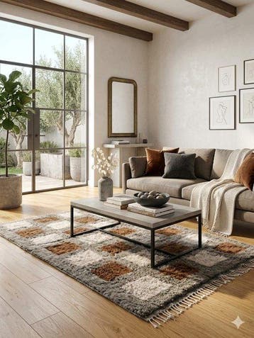 Tapis Berber – Tapis berbère Mrirt fait main – Motifs, Maison & Meubles