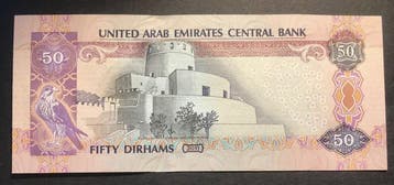 Émirats arabes unis. - 50 Dirhams - 2011 - Pick 29d (Sans, Postzegels en Munten, Bankbiljetten | Europa | Niet-Eurobiljetten