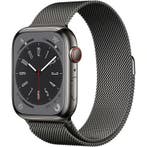 Apple Watch Series 8 45mm RVS Graphite Stainless Steel Mi..., Ophalen of Verzenden, Gebruikt