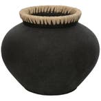 Bazar Bizar De Styly Vaas - Zwart Naturel - L - Ongebruikt, Verzenden, Zo goed als nieuw, Aardewerk of Porselein, Minder dan 50 cm