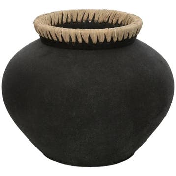 Bazar Bizar De Styly Vaas - Zwart Naturel - L - Ongebruikt, Verzenden, Zo goed als nieuw, Beige