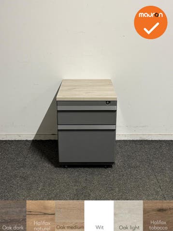 Ladeblok - 57x42x57cm - Antraciet - 2 lades - Grijze kunstst, Ophalen of Verzenden, Kast