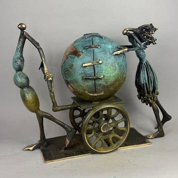 Dariusz Zielinski - Together Forward - LARGE 9kg bronze