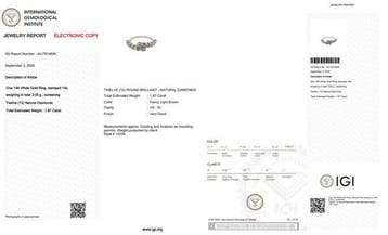 Zonder minimumprijs - Ring - 14 karaat Witgoud - 1.87ct. tw.