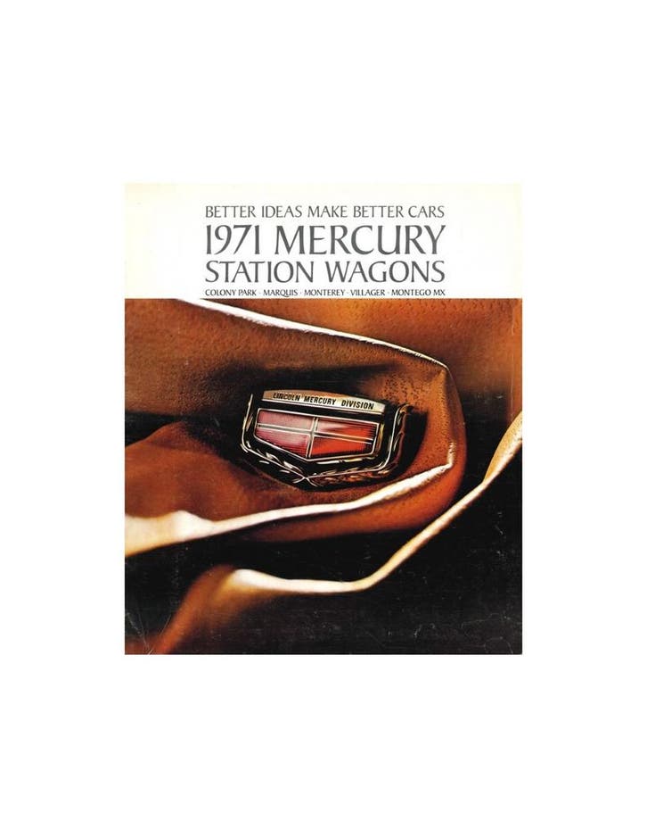 1971 MERCURY STATION WAGONS PROGRAMMA BROCHURE ENGELS (USA), Boeken, Auto's | Folders en Tijdschriften