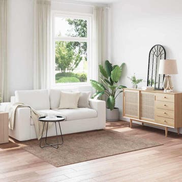 vidaXL Antislip Shaggy Tapijt Bruin 140 x 200 cm PP, Verzenden, Nieuw