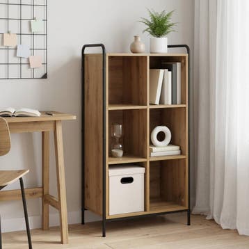 vidaXL Boekenkast 57 x 33 x 111 cm Bewerkt hout Artisanaal, Verzenden, Nieuw