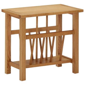 vidaXL Bijzettafel 45x27x42 cm massief eikenhout, Huis en Inrichting, Tafels | Bijzettafels, Verzenden, Nieuw