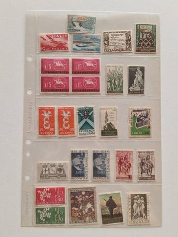 Wereld - 1918 t/m 2000. Honderden postzegels uit Italië,