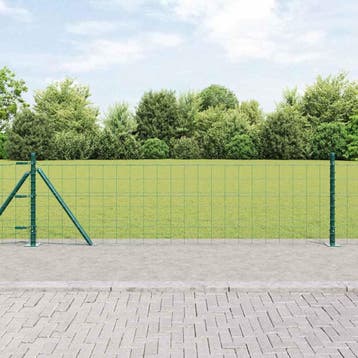 vidaXL Euro-hek met betonnen voetstuk 25 x 0,4 m PVC-Coated, Tuin en Terras, Verzenden, Nieuw