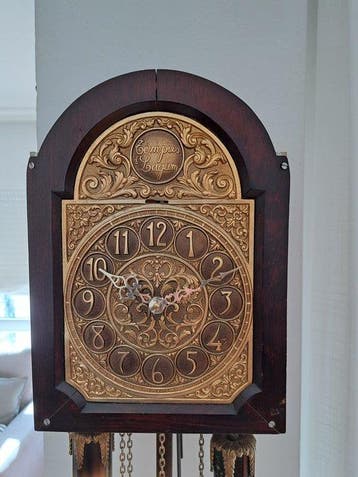 Horloge - Tempus Lagam - Bois et verre - 1960-1970 - horloge, Antiquités & Art