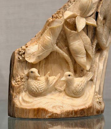Figure - Fossilized mamut ivory 4000 years ago - Ivoire, Antiquités & Art