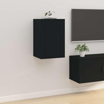 vidaXL Tv-wandmeubel 40x34,5x60 cm zwart, Verzenden