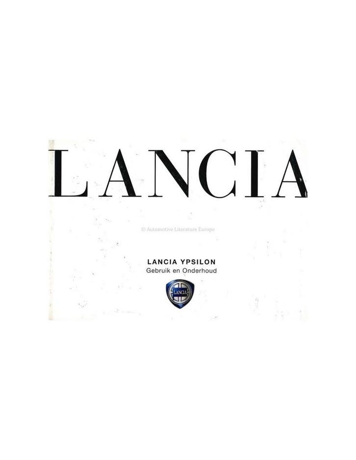 2003 LANCIA YPSILON INSTRUCTIEBOEK NEDERLANDS, Auto diversen, Handleidingen en Instructieboekjes, Ophalen of Verzenden