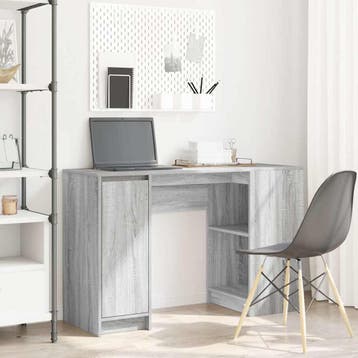 vidaXL Bureau 120x42x76 cm spaanplaat grijs sonoma, Verzenden