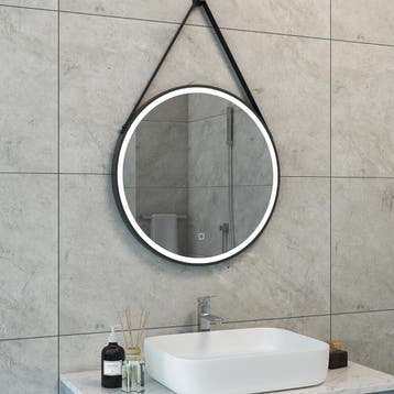 LED Spiegel 60cm | A-klasse | Dimbaar & Verwarmd | Mat Zwart, Huis en Inrichting, Woonaccessoires | Spiegels, Verzenden, Nieuw