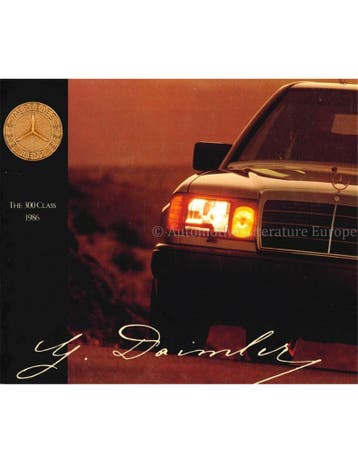1986 MERCEDES BENZ 300 BROCHURE ENGELS (VS)