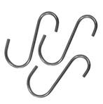 Set van 16 kleine roestvrijstalen ophanghaken (6 cm, zilver, Verzenden