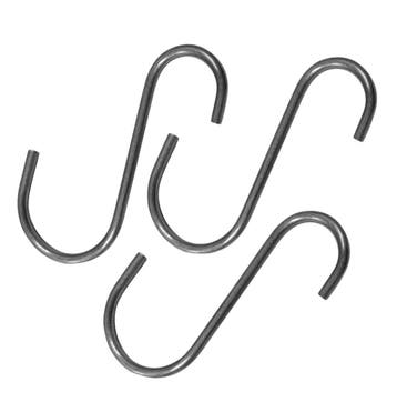 Set van 16 kleine roestvrijstalen ophanghaken (6 cm, zilver, Verzenden, Nieuw