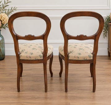 Chaise (2) - Noyer - Massif Louis Philippe
