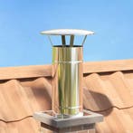 vidaXL Schouw Verlengstuk Zilver 35 x 35 x 65 cm Roestvrij, Verzenden, Nieuw