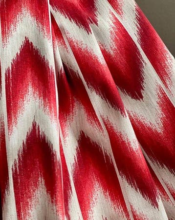 Double largeur, tissu imprimé ikat ottoman pour décoration