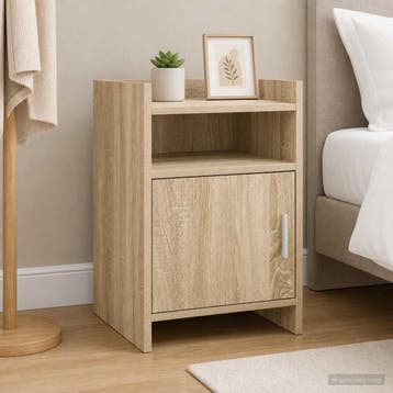 vidaXL Nachttafels Sonoma Eiken 40 x 36 x 60 cm Bewerkt hout, Huis en Inrichting, Verzenden, Nieuw