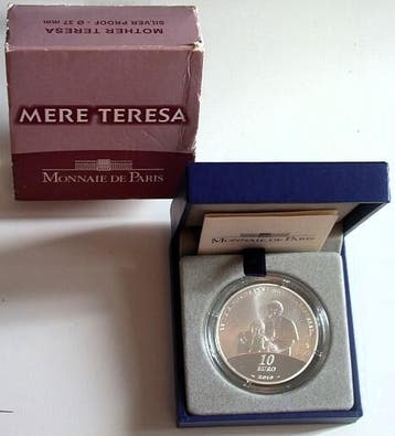 10 Euro 2010 Frankreich Mere Teresa, Verzenden, België