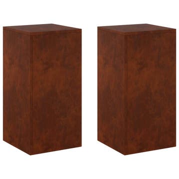 vidaXL Plantenstand 2 pcs Roestkleurig 30 x 30 x 60 cm, Tuin en Terras, Verzenden, Nieuw