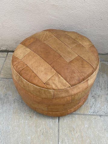 Pouf - Cuir, Textile