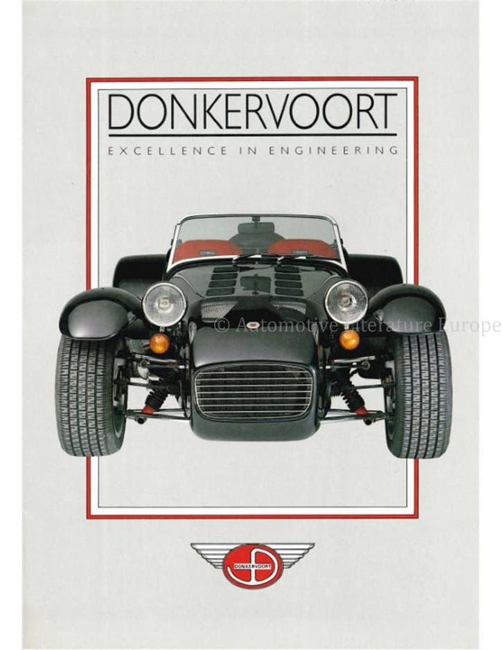 1989 DONKERVOORT S8A BROCHURE ENGELS, Livres, Autos | Brochures & Magazines
