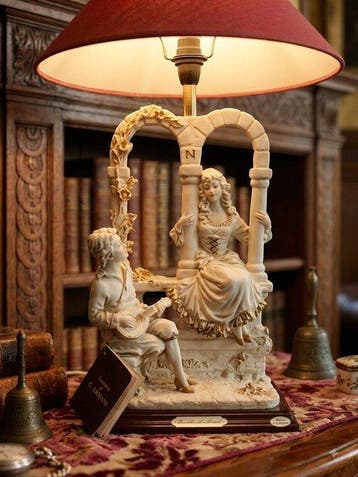 sculpture d arte florence lampe traversante - Tafellamp met, Antiquités & Art
