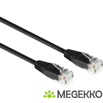 ACT Zwart 10,0 meter U/UTP CAT6 patchkabel met RJ45, Computers en Software, Verzenden, Nieuw