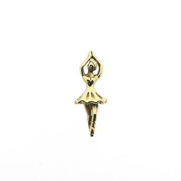 Gouden hanger van een ballerina (Hanger of bedel), Ophalen of Verzenden, Gebruikt, Goud, Overige merken