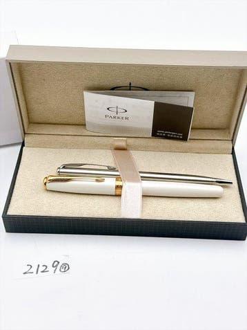 Parker Fountain Pen & Ballpoint Pen Set – White Gold-Tone –, Collections