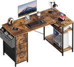 Bureau - Computertafel - Computerbureau - 140x78 cm - Bruin, Verzenden