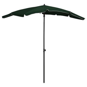 vidaXL Parasol met paal 200x130 cm groen, Verzenden, Nieuw