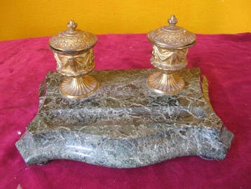 Encrier - Bronze (doré/argenté/patiné/peint à froid),