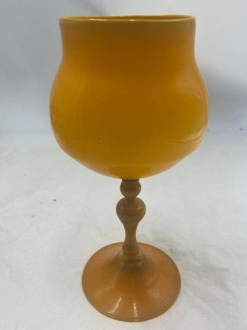 Livio Campanella - Vaas - Muranoglas - Tipetto geel