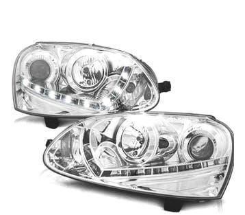 Phares Pour Volkswagen Vw Golf Mk5 03-08 Daylight Chromé, Verzenden