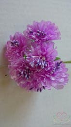 Anemoon papaver gevuld op draad lila zijdenbloem 3 cm pak 60, Nieuw