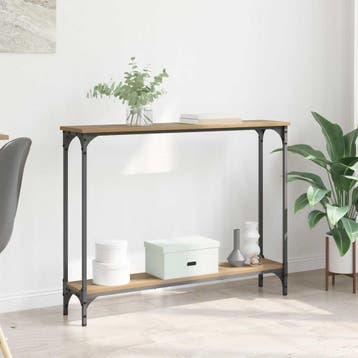 vidaXL Wandtafel Artisan Eiken 100 x 22,5 x 75 cm Bewerkt, Verzenden, Nieuw