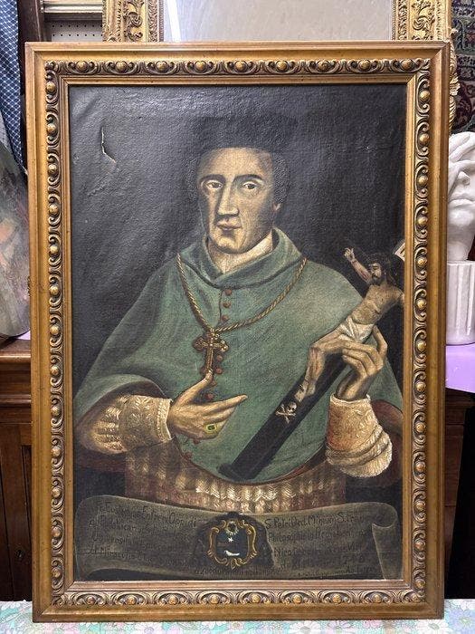 Italiaanse school (XVIII) - Ritratto commemorativo di Fra, Antiek en Kunst, Kunst | Schilderijen | Klassiek